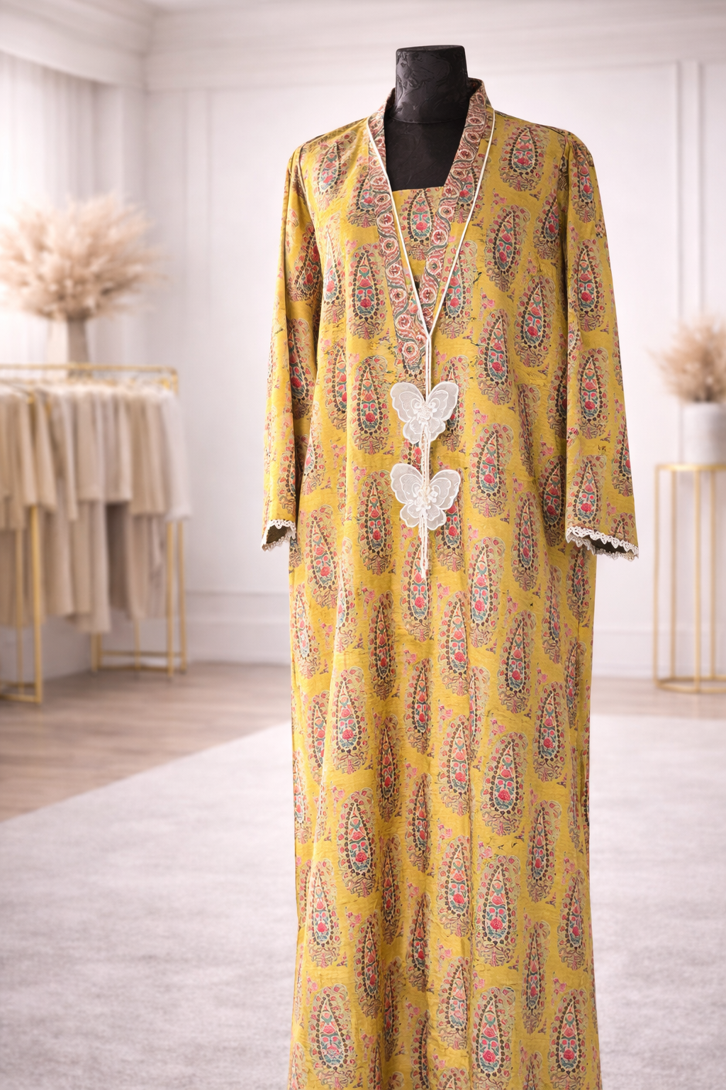 Lime Paisley Kaftan-SaraebySara